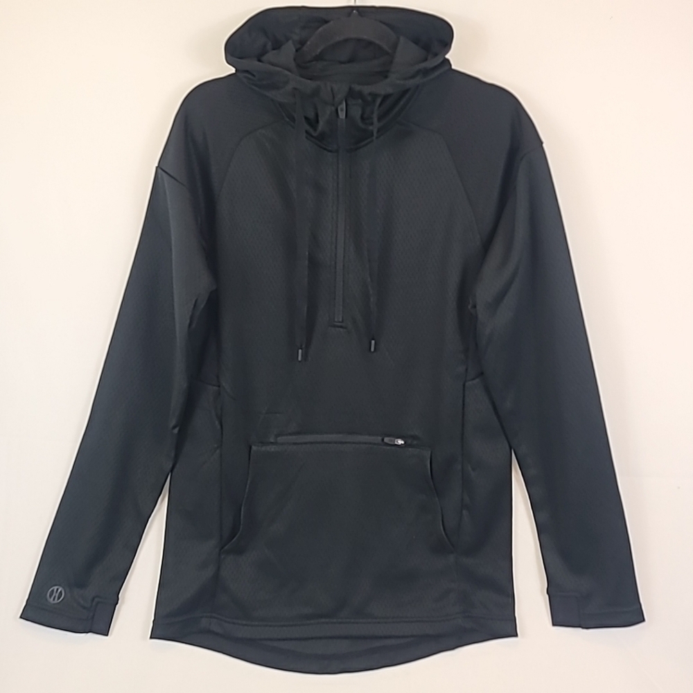 NWT Holloway Men's Long Sleeve Black Limitless 1/4 Zip Hoodie Sz S